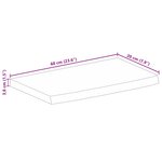 vidaXL Dessus de table à bord vivant 60x20x3 8 cm bois massif manguier