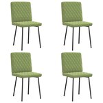 vidaXL Chaises à manger lot de 4 vert clair velours