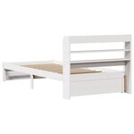 vidaXL Cadre de lit avec tête de lit sans matelas blanc 75x190 cm