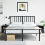 vidaXL Tables de chevet 2 Pièces noir 34 5x39x44 cm acier