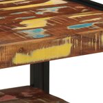 vidaXL Table basse multicolore 50x50x38 cm bois de récupération massif