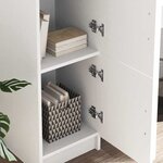 vidaXL Haut Armoire Blanc 31.5 x 32 x 122.5 cm