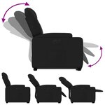 vidaXL Fauteuil inclinable électrique noir tissu