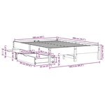 vidaXL Cadre de lit sans matelas 160x200 cm bois massif de pin