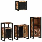vidaXL Ensemble de mobilier de salle de bain 4 Pièces Bois Recyclé Solide