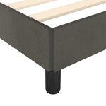 vidaXL Cadre de lit sans matelas gris foncé 200x200 cm velours