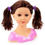 Bayer Design 90088AK - Charlène Super Modèle Tête à Coiffer et Maquiller Cheveux Brun