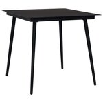 vidaXL Ensemble à manger d'extérieur 3 Pièces résine tressée et verre