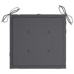 vidaXL Chaises pliables de jardin avec coussins lot de 6 Bois de teck