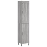 vidaXL Buffet haut Sonoma gris 34 5x34x180 cm Bois d'ingénierie
