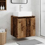 vidaXL Vanité de lavabo mural Bois ancien 49 5 x 41 x 62 5 cm