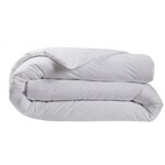 Housse de couette - 140 x 200 cm - Coton - Antibactérien - Blanc