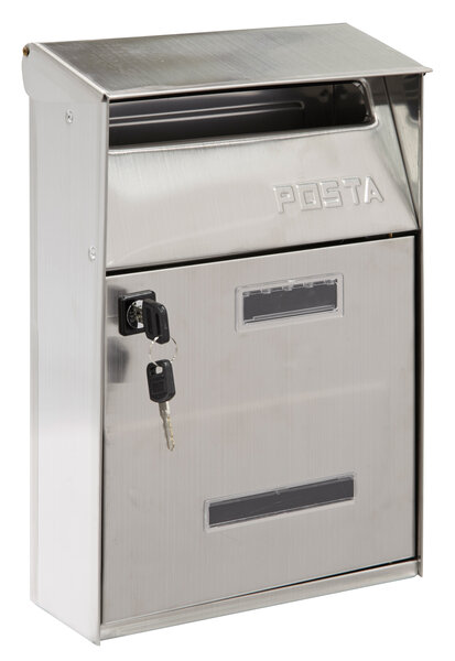 Boîte aux Lettres en Acier Inoxydable Up D-2010 Fenêtres Transparentes Inox