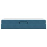vidaXL Lit avec rangement et matelas Bleu foncé 90 x 200 cm Velours