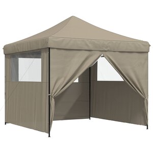 vidaXL Tente de fête 292 x 292 x 315 cm Taupe Tissu Oxford