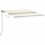 vidaXL Auvent automatique avec capteur de vent et LED 450x300 cm Crème