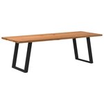 vidaXL Table à manger marron clair bois de chêne massif rectangulaire