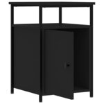 vidaXL Tables de chevet 2 Pièces noir 40x42x60 cm bois d'ingénierie