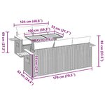 vidaXL Salon de jardin 6 Pièces avec coussins gris résine tressée