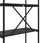 vidaXL Étagère Chêne noir 80 x 30 x 146 cm Bois d'ingénierie