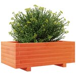 vidaXL Jardinière cire marron 70x40x26 5 cm bois de pin massif