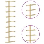 vidaXL Casier à vin mural pour 9 bouteilles Doré Fer