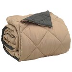 vidaXL Duvet complet toute l'année Anthracite et Taupe 220 x 200 cm