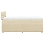 vidaXL Sommier à lattes de lit avec matelas Crème 80x200 cm Tissu