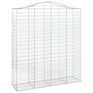 vidaXL Panier de gabions arqué 200x50x220/240 cm Fer galvanisé