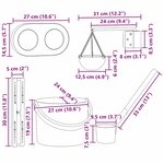 vidaXL Ensemble d'accessoires de sauna 5 Pièces Noir