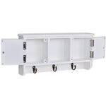 vidaXL Armoire murale pour clés et bijoux avec portes et crochets