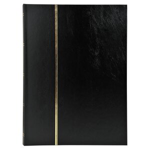 Album De Timbres Simili-cuir 32 Pages Noires - 22 5x30 5 Cm - Noir - Exacompta