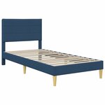 vidaXL Cadre de lit Bleu 80 x 200 cm Polyester