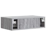vidaXL Table d'appoint murale 87 5 x 34 5 x 17 cm Bois d'ingénierie