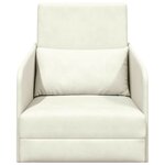 vidaXL Canapé-Lit Crème 65 x 80 x 83 cm Velours