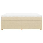 vidaXL Sommier à lattes de lit avec matelas Crème 140x190 cm Tissu