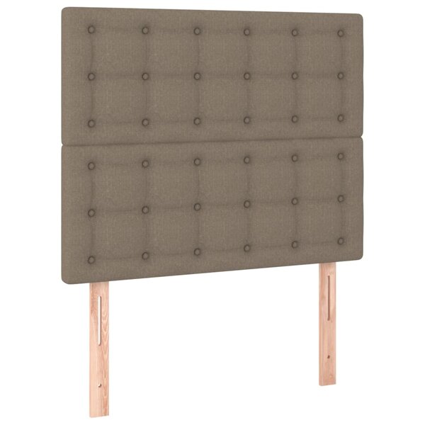 vidaXL Têtes de lit 2 Pièces Taupe 80x5x78/88 cm Tissu