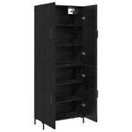 vidaXL Haut Armoire Chêne noir 69 5 x 34 x 180 cm Bois d'ingénierie