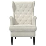 vidaXL Fauteuil Crème Velours