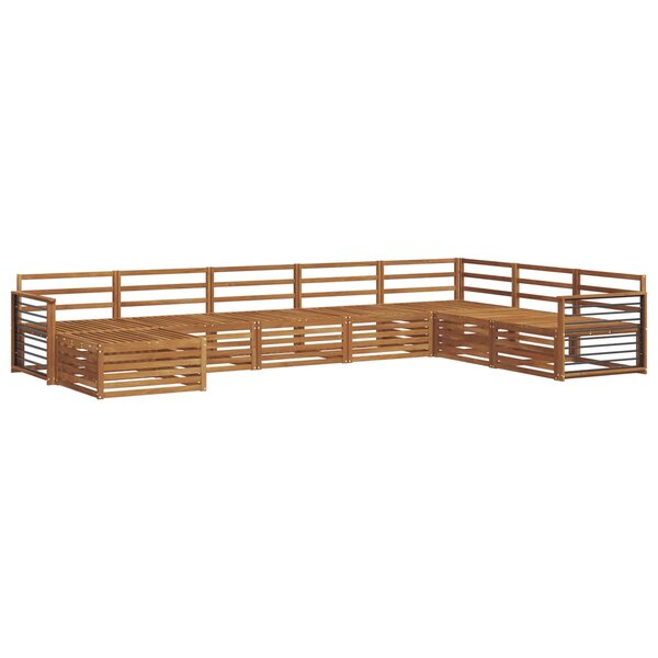 vidaXL Ensemble de canapés d'extérieur 8 pc Naturel