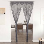 vidaXL Rideau en macramé Anthracite 140x240 cm Coton