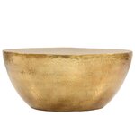 vidaXL Table basse Aluminium martelé 70x30 cm Laiton