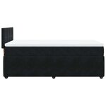 vidaXL Sommier à lattes de lit et matelas Noir 80x200 cm Velours