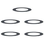 vidaXL Bac anthracite Anthracite Métal Grand Bac Rond Minimaliste