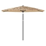 vidaXL Parasol de jardin avec mât en acier marron 288x288x225 cm