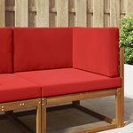 vidaXL Coussin de canapé d'extérieur 3 Pièces Rouge Polyester
