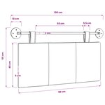 vidaXL Tête de lit suspendue Gris clair Tissu