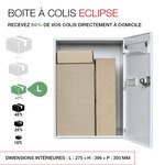 Boite à colis Eclipse 1 porte blanc mat RAL 9016 M