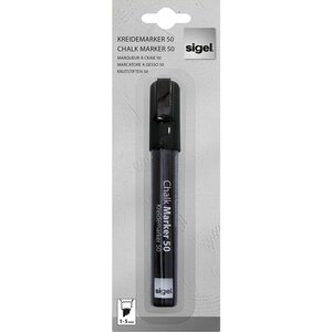Marqueur craie liquide Pointe biseautée 1-5mm Noir SIGEL