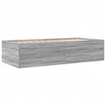 vidaXL Lit de jour avec tiroirs sans matelas sonoma gris 100x200 cm